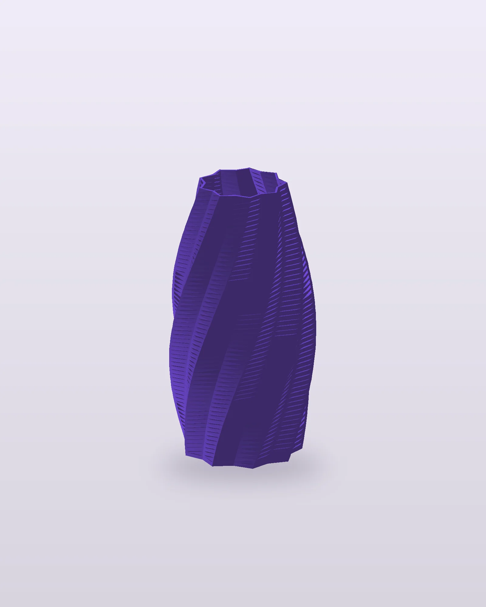 Jarrón espiral modo vaso · 160 mm