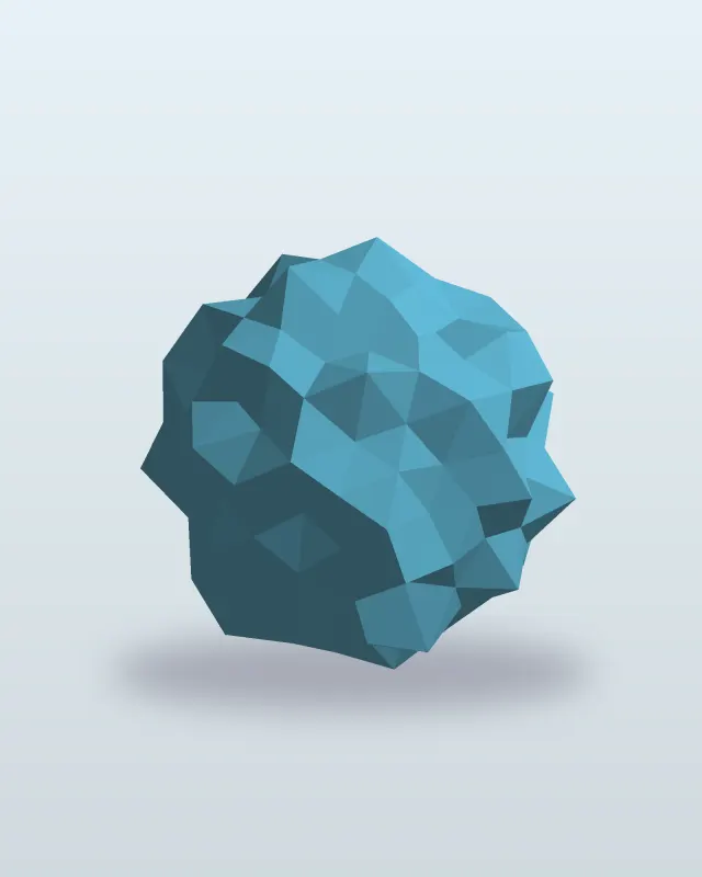 Geoda low-poly decorativa · multicolor
